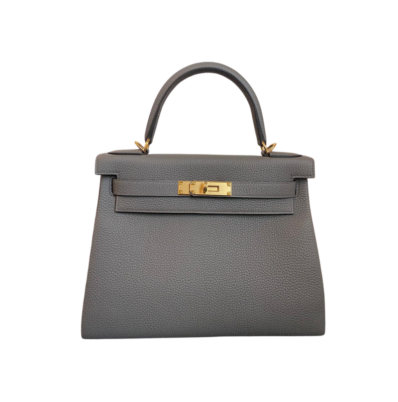 Hermes Authentic 28 cm Hermes KELLY Bag ETAIN Grey Togo Leather New in Box